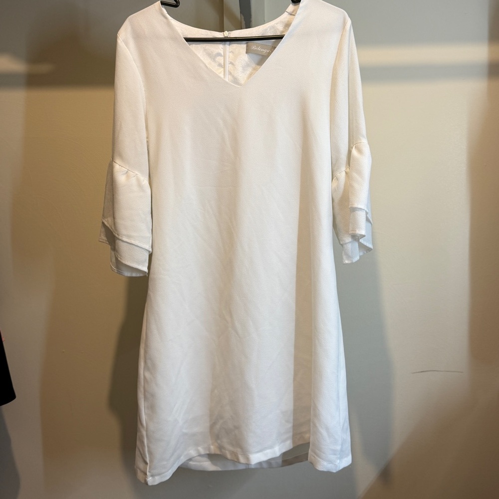 Alfani Elegant Cream V-Neck Tunic